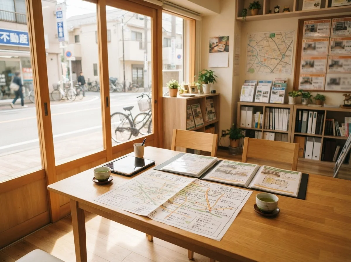窓から日差しが入る広いワンルームの賃貸住宅室内と明るい木目の床